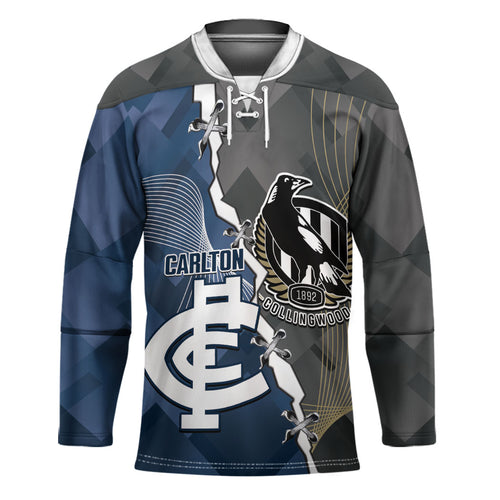 Carlton Collingwood Football Personalised Hockey Jersey Blues Magpies Together Dynamic Style