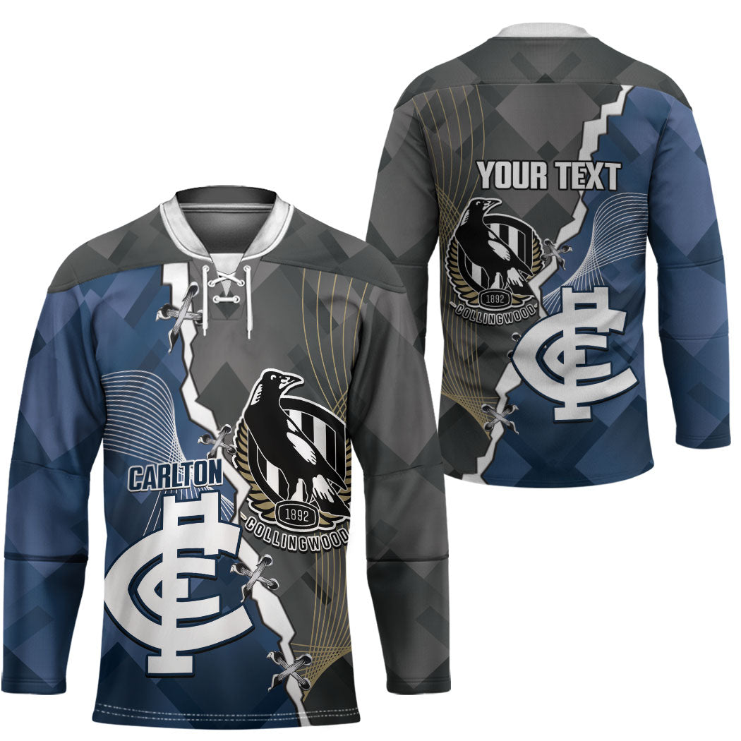 Carlton Collingwood Football Personalised Hockey Jersey Blues Magpies Together Dynamic Style