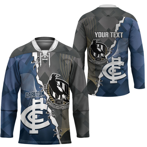 Carlton Collingwood Football Personalised Hockey Jersey Blues Magpies Together Dynamic Style