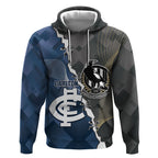 Carlton Collingwood Football Personalised Hoodie Blues Magpies Together Dynamic Style