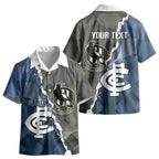Carlton Collingwood Football Personalised Kid Hawaiian Shirt Blues Magpies Together Dynamic Style