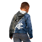 Carlton Collingwood Football Personalised Kid Hoodie Blues Magpies Together Dynamic Style