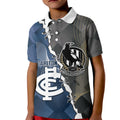 Carlton Collingwood Football Personalised Kid Polo Shirt Blues Magpies Together Dynamic Style