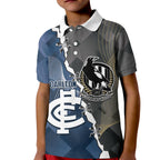 Carlton Collingwood Football Personalised Kid Polo Shirt Blues Magpies Together Dynamic Style