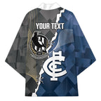 Carlton Collingwood Football Personalised Kimono Blues Magpies Together Dynamic Style