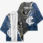 Carlton Collingwood Football Personalised Kimono Blues Magpies Together Dynamic Style