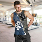 Carlton Collingwood Football Personalised Men Tank Top Blues Magpies Together Dynamic Style