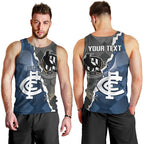 Carlton Collingwood Football Personalised Men Tank Top Blues Magpies Together Dynamic Style
