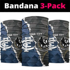 Carlton Collingwood Football Personalised Neck Gaiter Blues Magpies Together Dynamic Style