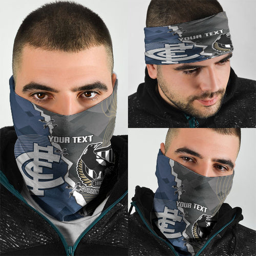 Carlton Collingwood Football Personalised Neck Gaiter Blues Magpies Together Dynamic Style