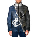 Carlton Collingwood Football Personalised Padded Jacket Blues Magpies Together Dynamic Style