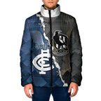 Carlton Collingwood Football Personalised Padded Jacket Blues Magpies Together Dynamic Style