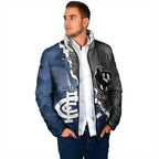 Carlton Collingwood Football Personalised Padded Jacket Blues Magpies Together Dynamic Style