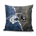 Carlton Collingwood Football Personalised Pillow Cover Blues Magpies Together Dynamic Style