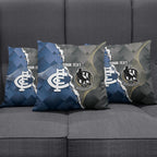 Carlton Collingwood Football Personalised Pillow Cover Blues Magpies Together Dynamic Style