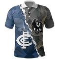 Carlton Collingwood Football Personalised Polo Shirt Blues Magpies Together Dynamic Style