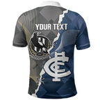 Carlton Collingwood Football Personalised Polo Shirt Blues Magpies Together Dynamic Style