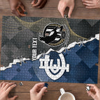 Carlton Collingwood Football Personalised Puzzle Blues Magpies Together Dynamic Style