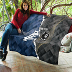 Carlton Collingwood Football Personalised Quilt Blues Magpies Together Dynamic Style