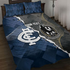 Carlton Collingwood Football Personalised Quilt Bed Set Blues Magpies Together Dynamic Style