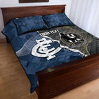 Carlton Collingwood Football Personalised Quilt Bed Set Blues Magpies Together Dynamic Style