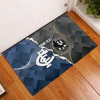Carlton Collingwood Football Personalised Rubber Doormat Blues Magpies Together Dynamic Style
