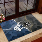 Carlton Collingwood Football Personalised Rubber Doormat Blues Magpies Together Dynamic Style