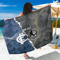 Carlton Collingwood Football Personalised Sarong Blues Magpies Together Dynamic Style