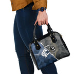Carlton Collingwood Football Personalised Shoulder Handbag Blues Magpies Together Dynamic Style