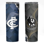 Carlton Collingwood Football Personalised Skinny Tumbler Blues Magpies Together Dynamic Style