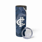 Carlton Collingwood Football Personalised Skinny Tumbler Blues Magpies Together Dynamic Style