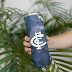 Carlton Collingwood Football Personalised Skinny Tumbler Blues Magpies Together Dynamic Style