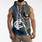 Carlton Collingwood Football Personalised Sleeveless Hoodie Blues Magpies Together Dynamic Style