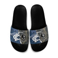 Carlton Collingwood Football Personalised Slide Sandals Blues Magpies Together Dynamic Style