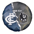 Carlton Collingwood Football Personalised Spare Tire Cover Blues Magpies Together Dynamic Style
