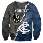 Carlton Collingwood Football Personalised Sweatshirt Blues Magpies Together Dynamic Style