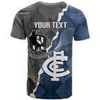 Carlton Collingwood Football Personalised T Shirt Blues Magpies Together Dynamic Style