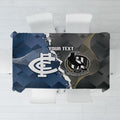 Carlton Collingwood Football Personalised Tablecloth Blues Magpies Together Dynamic Style
