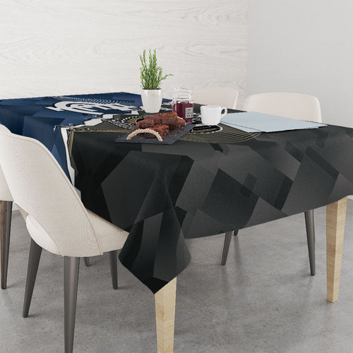 Carlton Collingwood Football Personalised Tablecloth Blues Magpies Together Dynamic Style