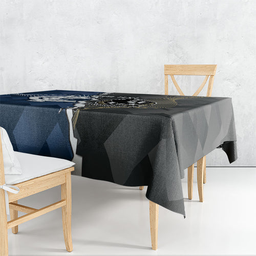 Carlton Collingwood Football Personalised Tablecloth Blues Magpies Together Dynamic Style