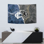 Carlton Collingwood Football Personalised Tapestry Blues Magpies Together Dynamic Style