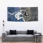 Carlton Collingwood Football Personalised Tapestry Blues Magpies Together Dynamic Style