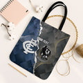Carlton Collingwood Football Personalised Tote Bag Blues Magpies Together Dynamic Style