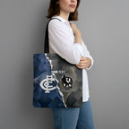Carlton Collingwood Football Personalised Tote Bag Blues Magpies Together Dynamic Style