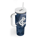 Carlton Collingwood Football Personalised Tumbler With Handle Blues Magpies Together Dynamic Style