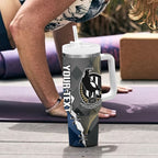 Carlton Collingwood Football Personalised Tumbler With Handle Blues Magpies Together Dynamic Style