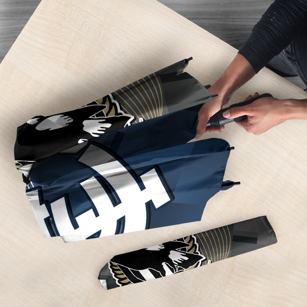 Carlton Collingwood Football Personalised Umbrella Blues Magpies Together Dynamic Style