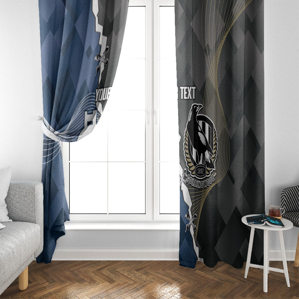 Carlton Collingwood Football Personalised Window Curtain Blues Magpies Together Dynamic Style
