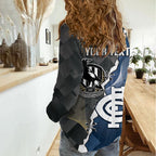 Carlton Collingwood Football Personalised Women Casual Shirt Blues Magpies Together Dynamic Style