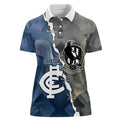 Carlton Collingwood Football Personalised Women Polo Shirt Blues Magpies Together Dynamic Style